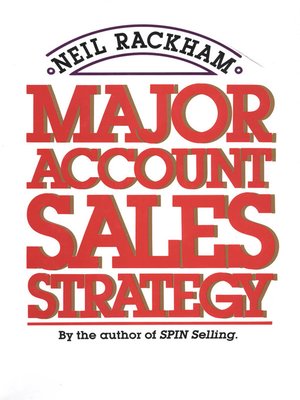 cover image of Major Account Sales Strategy
